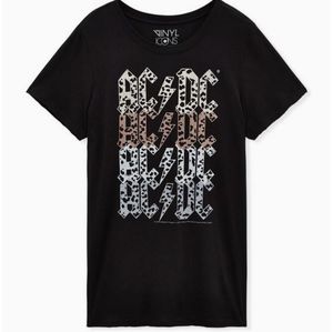 Sz 1 leopard ACDC leopard tee Torrid